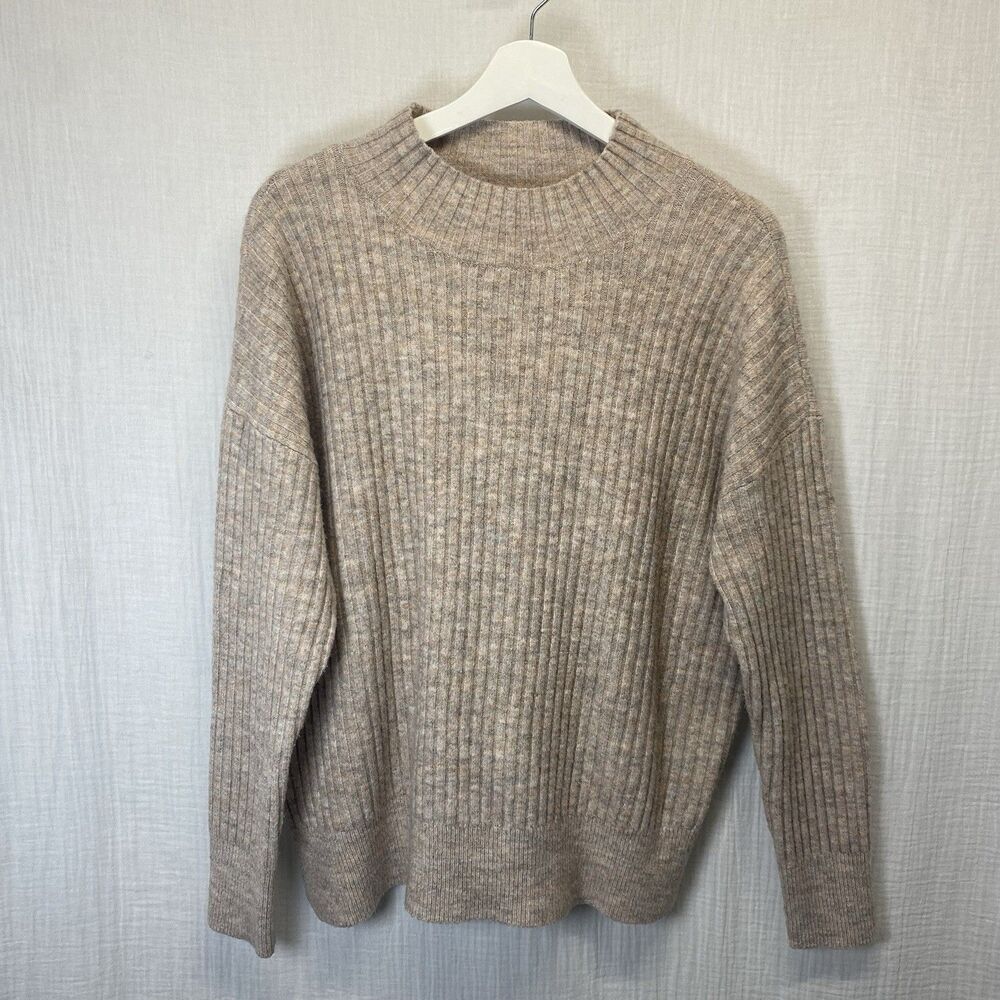 Loft Sweater Women's Size L Beige Cozy Minimalist